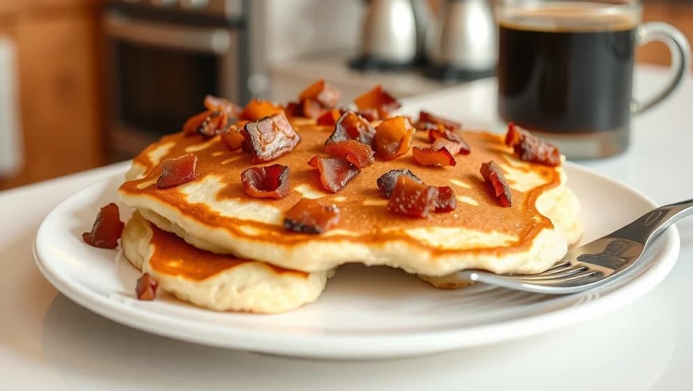 Fluffig ugnspannkaka med bacon hemma