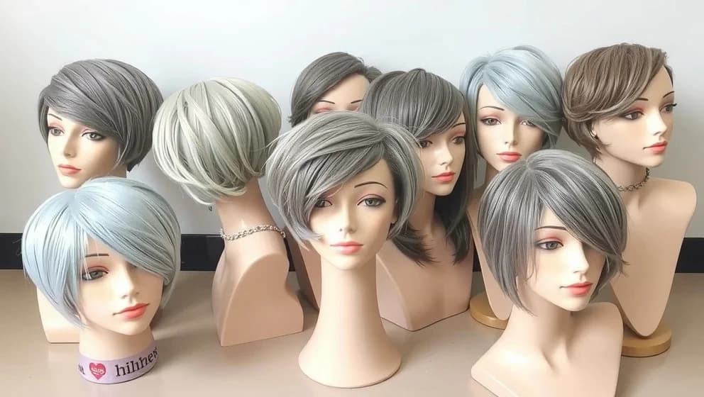 Grått hår och korta frisyrer efter 60