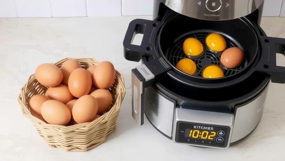 Koka ägg i airfryer på 10 minuter