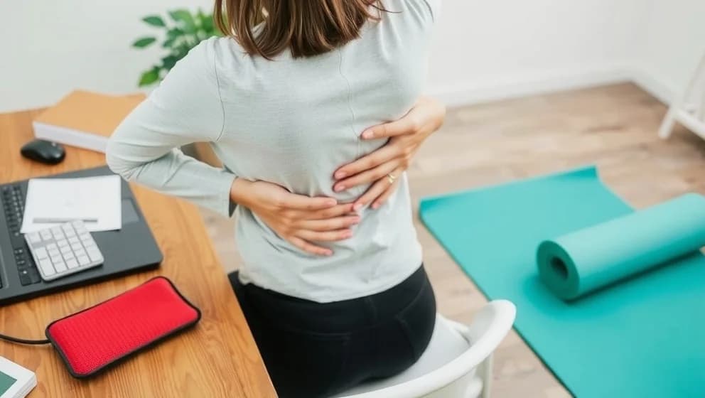 Ont i nedre delen av ryggen kvinna