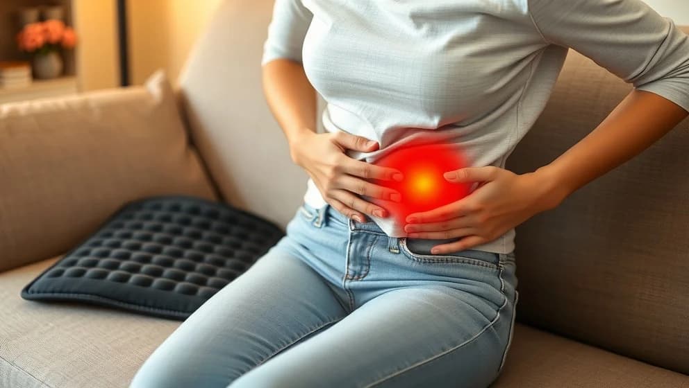 Ont i vänster sida av magen