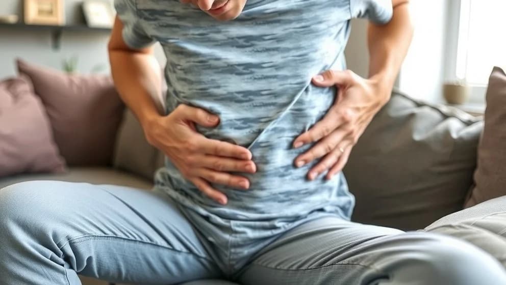 Ont på höger sida av magen